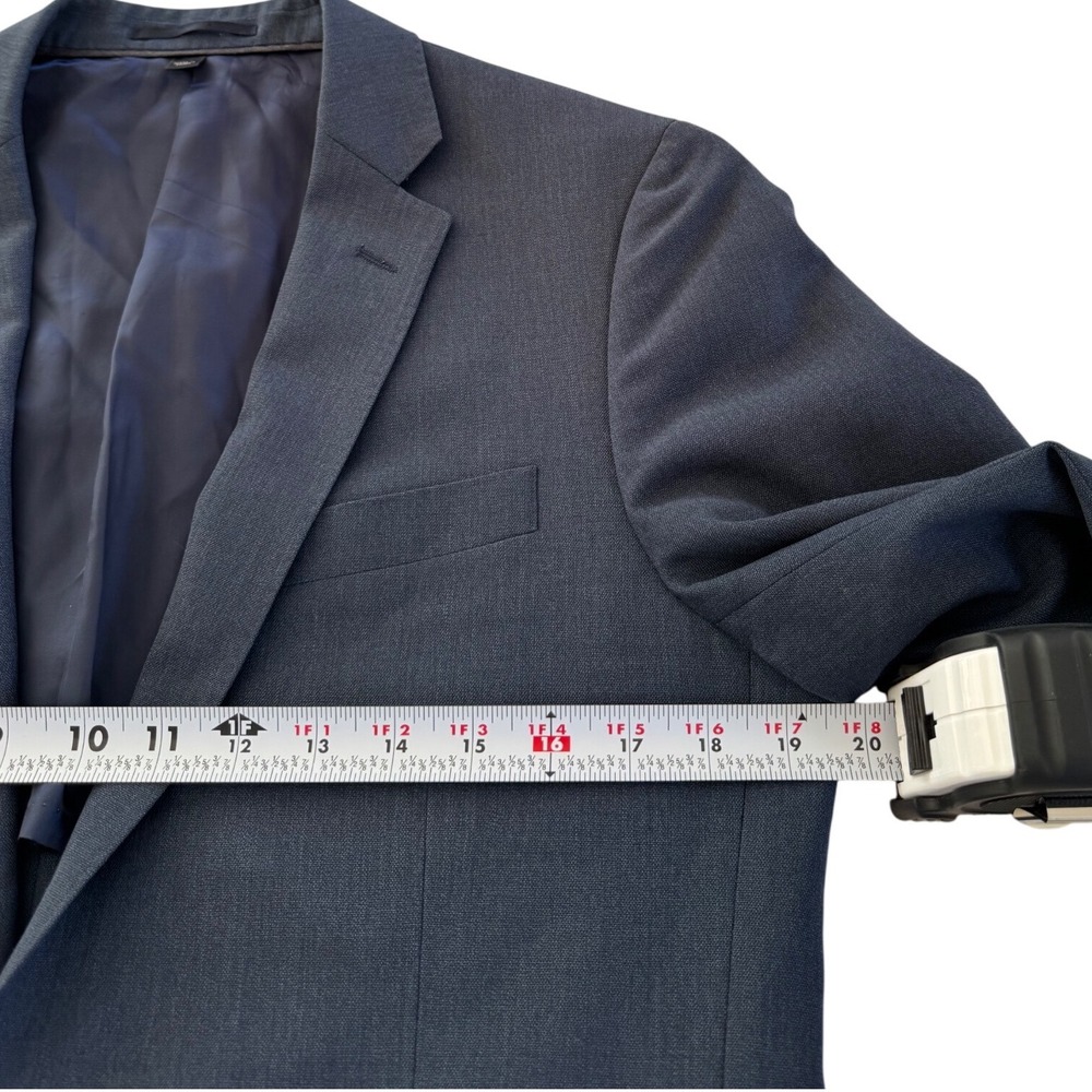 J. Crew Ludlow Traveler 38R Blue Italian Tollegno 1900 Wool Half Lined Blazer - Picture 8 of 11